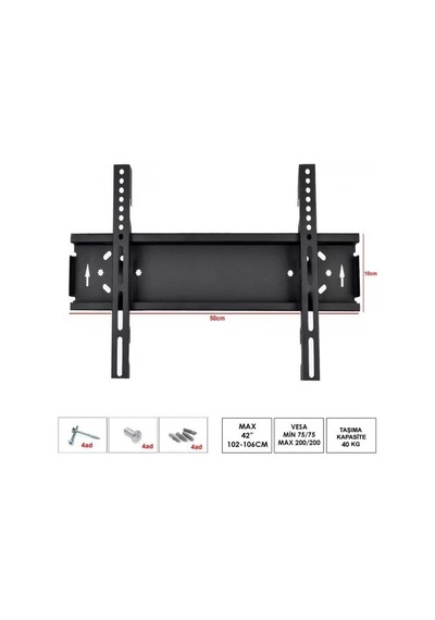 Ufix Lcd Askı Aparatı Sabit 42 - 49 İnç U-1005 106 Cm