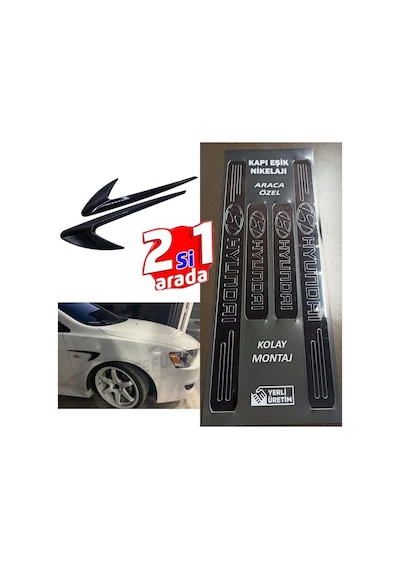 Hyundai İoniq Uyumlu Kapı Eşiği + Çamurluk Vent