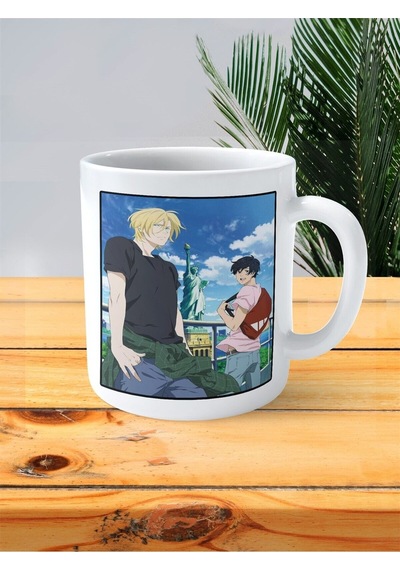 Banana Fish Baskılı Kupa Bardak Model 13 Çok Renkli