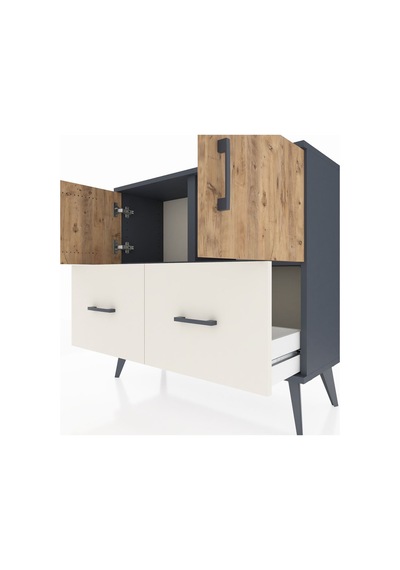 Arges Şifonyer 2 Raflı 2 Çekmeceli 2 Kapaklı 88x30x80 Antrasit-çam/aytaşı Çam/aytaşı Arges Şifonyer 2 Raflı 2 Çekmeceli 2 Kapaklı 88x30x80 Antrasit-çam/aytaşı Çam/aytaşı
