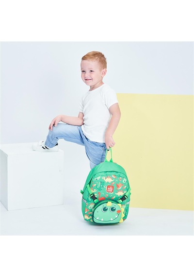 Supercute Two İn One Sırt Çantası - Dinosaur - Yeşil
