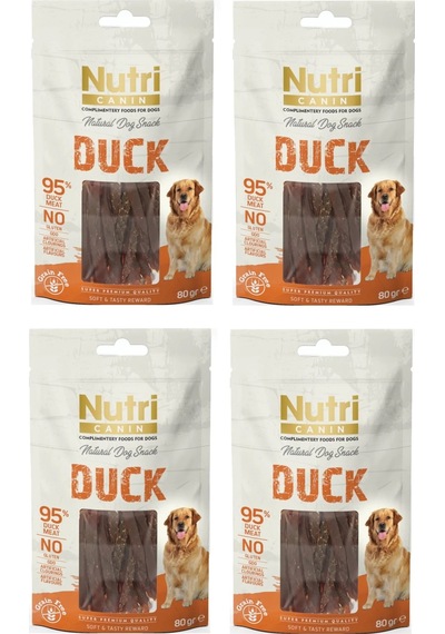 Nutri Canin Ördekli Fileto Tahılsız Köpek Ödülü 80 G X 4 Adet