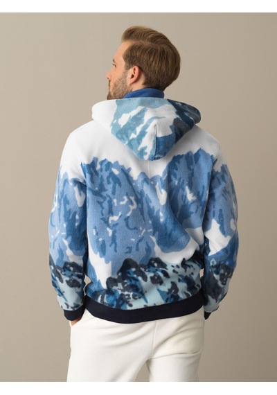 Xint Mavi Regular Fit Kapüşonlu Polar Sweatshirt 300284