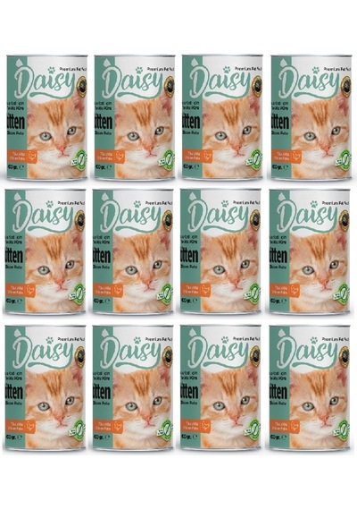 Daisy Tavuk Etli Yavru Kedi Maması Konservesi 12 x 400 G