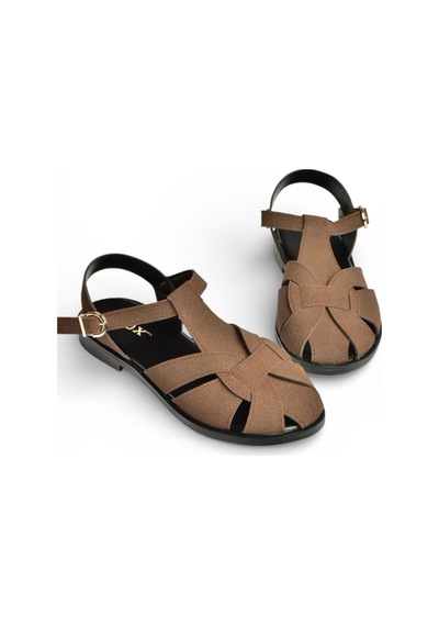Fox Shoes Y250303002 Kahverengi Süet Kadın Sandalet Kahverengi Fox Shoes Y250303002 Kahverengi Süet Kadın Sandalet Kahverengi