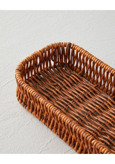 English Home Crustic Plastik Ekmek Sepeti 27,5x10x4 Cm Kahverengi Kahverengi