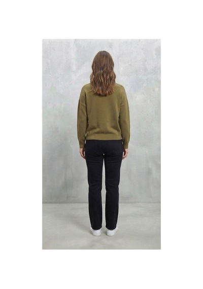 Youknitwear You Aura Polo Yaka Kadın Kazak Fıstık Yeşili