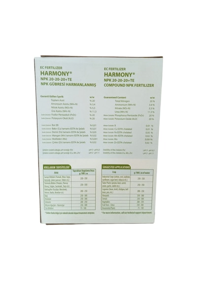 Gübre Harmony 20.20.20+Te 1 KG