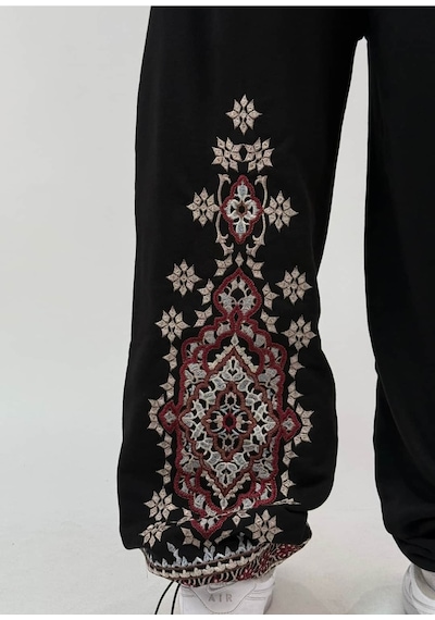 Zaee Anatolia Rug Oversize Ayarlanabilir Paça Eşofman Altı Siyah