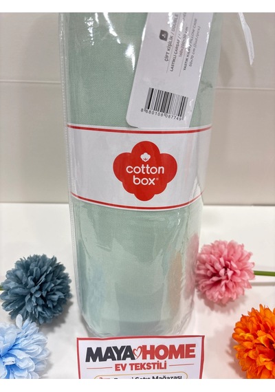 Cotton Box Deluxe Yeşil Tensel Çift Kişilik Lastikli Çarşaf Seti 160x200+30 Çok Renkli