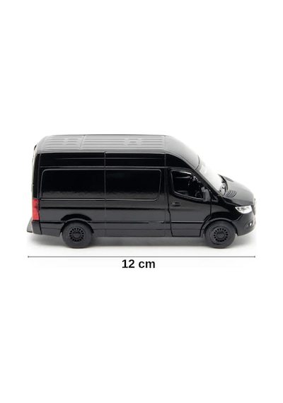 Kinsmart Mercedes-benz Sprinter 1:48 Ölçek Metal Çek Bırak Oyuncak Minibüs - Siyah Model Araba