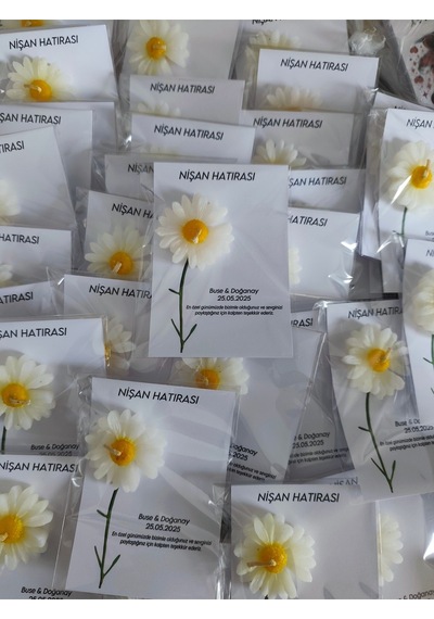 Bernami Vazo Pinterest Papatya Mum 20 Adet Kartlı Jelatinli Kişiye Özel Nişan, Düğün, Kına, Söz Hediyelik Diğer
