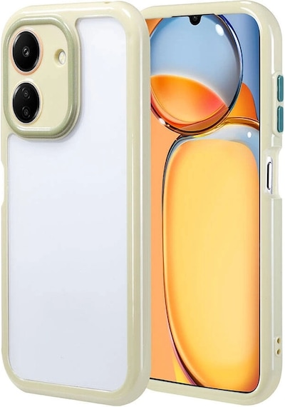 Xiaomi Redmi 13c Kılıf Kamera Korumalı Renkli Kenar Ve Çerçeve Tasarımlı Redclick Vitamin Kapak - Yeşil