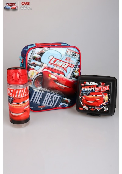 "dekomus Cep Defteri Hediyeli" Lisanslı Cars Beslenme Çantası,trıtan Matara 500 Ml Ve 2 Katlı Beslenme Kabı/lunch Box Seti Altın
