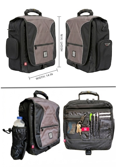 Ful - Parkway 2 - Pro Siyah/gri Gündelik Laptop Messenger Postacı Omuz Çantası Siyah - Gri