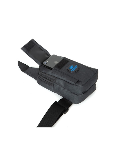 Tuldar Keten Kumaş Belgrat Telefon Bölmeli Çapraz Göğüs Ve Omuz Çantası Tul365 Siyah - Mavi
