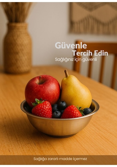 4'lü Set Sağlıklı Paslanmaz Çelik Kase - Çok Yönlü Çorba, Salata Ve Meyve Kabı 350 Ml No 1 Metalik Gri
