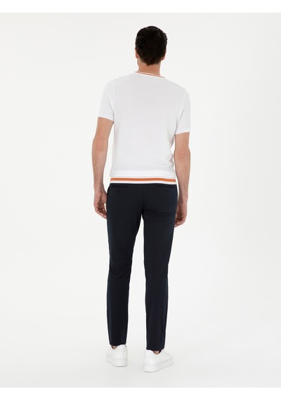 Cacharel Lacivert Slim Fit Pantolon