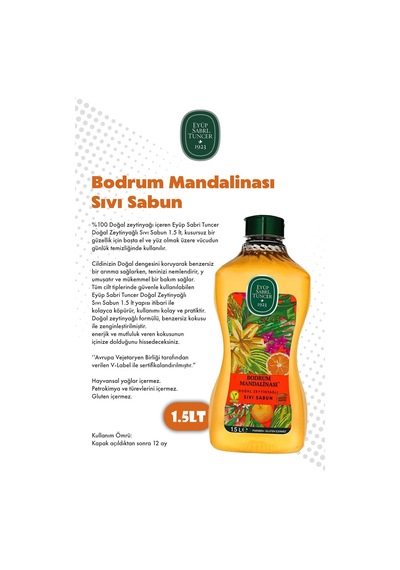 Bodrum Mandalinası 1.5l Sıvı Sabun X2 Ve Rosıe