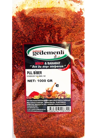 Gedemenli Kırmızı Pul Biber 1 KG