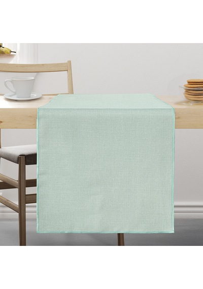 Schafer Home Bianca Keten Polyester Runner 40x160 Cm 1 Parça-mint Yeşili Yeşil