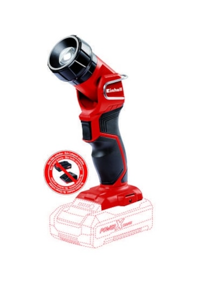 Einhell Akülü Aydınlatma TC-CL 18 Li H-Solo 4514130, 350 lm, 7000 K, 33 m aydınlatma mesafesi, Metal Kanca, akü hariç