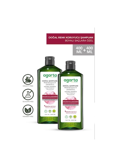 Agarta Boyalı Saçlar İçin Renk Koruyucu Şampuan 2 x 400 ML