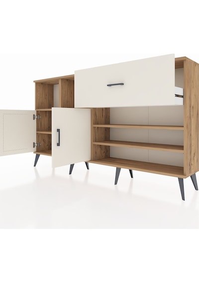 Arges Konsol 6 Raflı Tek Çekmeceli 2 Kapaklı 176x30x99 Çam-aytaşı Aytası - Atlas Çam Arges Konsol 6 Raflı Tek Çekmeceli 2 Kapaklı 176x30x99 Çam-aytaşı Aytası - Atlas Çam