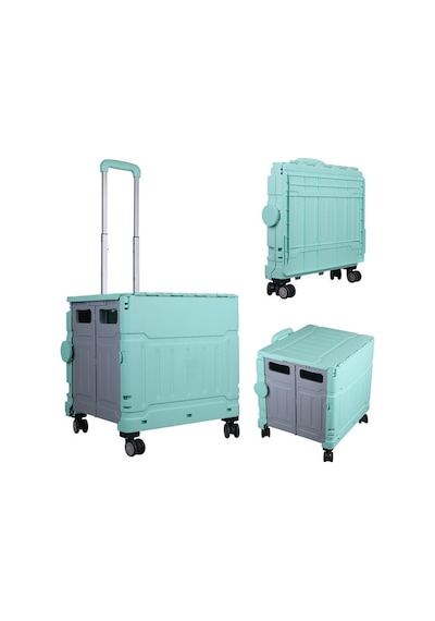 Sunup Sn-26968 Katlanabilir Market Pazar Kamp Tekerlekli Alışveriş Arabası 60kg Kapasiteli