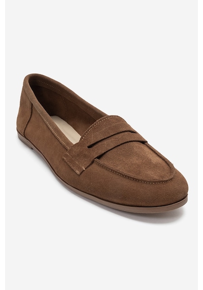 Luvishoes F02 Toprak Süet Kadın Babet Toprak