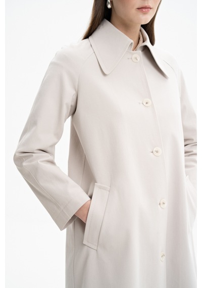 Aker 24ss07107112 Büyük Beden Trençkot 24ss07107112 019 Taş Taş