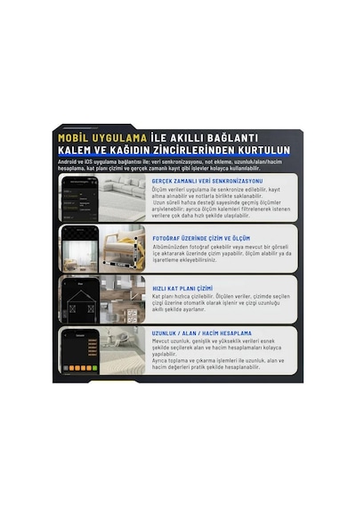 Fnırsı Ir40 Mini Akıllı Mesafe Ölçer Lazermetre