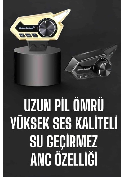 Intercom Kask Kulaklığı Anc Özelliği Yüksek Ses Kaliteli Bluetooth Kulaklık 89505691