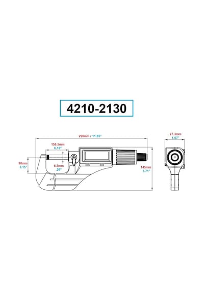 Dasqua 125-150Mm Dijital Dış Çap Mikrometresi 4210-2130