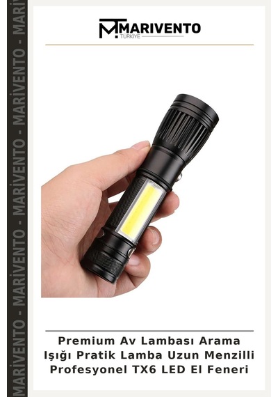 Premium Av Lambası Arama Işığı Pratik Lamba Uzun Menzilli Profesyonel Tx6 Led El Feneri