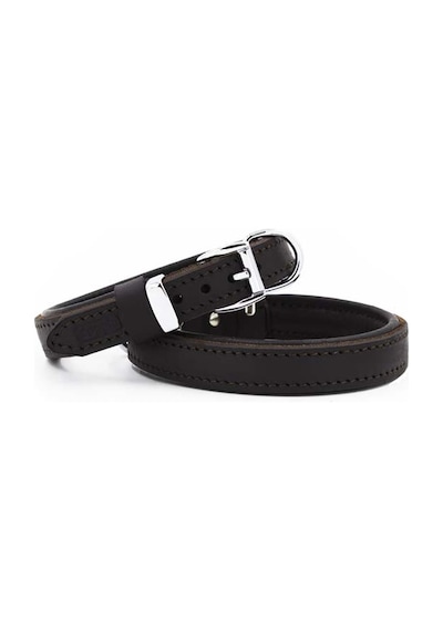 Doggie Yağlı Deri Köpek Boyun Tasması L Kahverengi 2x35-40 CM