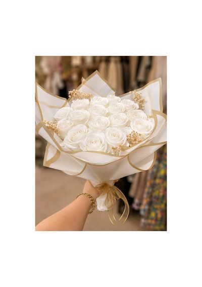 Buket Hediyelik Yapay Beyaz Gül Beyaz - 889511554 Beyaz