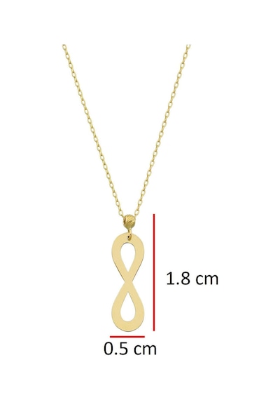 14k Altın Dorikalı Sonsuzluk Kolye 4n37010 Sarı
