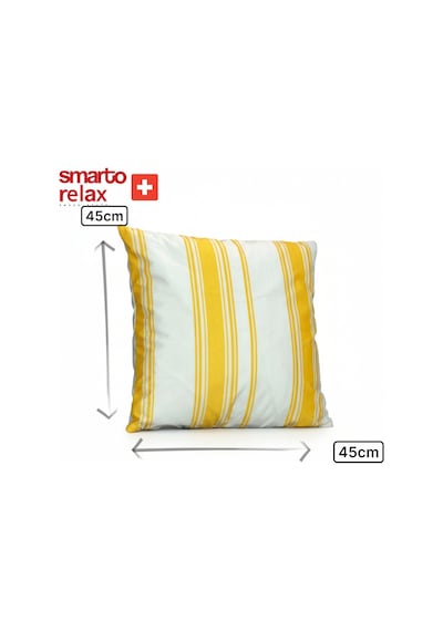 Smarto Relax Içi Dolgulu Kırlent 45x45 Cm Kare Salon & Berjer Kırlenti - Smr-kır-027 Beyaz - Sarı