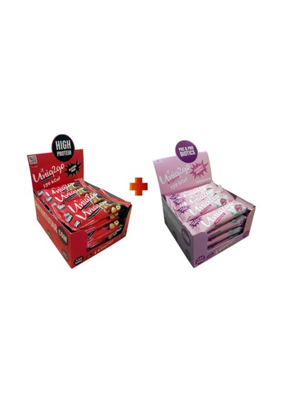 Chocodark Fındıklı Bitter 16 Tatlı Ekşi Pre-probiyotik 16 Toplam 32 Adet 38g.protein Bar