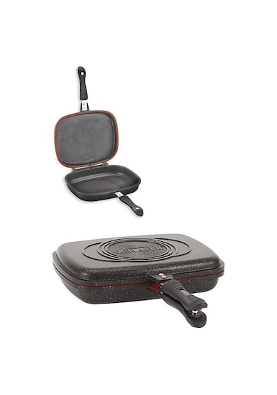 Schafer Double Grill Pan 34 CM Çift Taraflı Kare Izgara Tava
