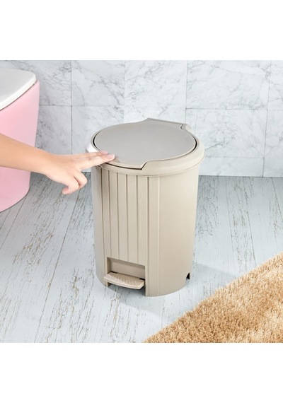 Bas Aç Mekanizmalı Pedallı Çöp Kovası, Banyo Ve Mutfak İçin Çok Amaçlı Plastik Çöp Kutusu, Renk Varyasyonlu Pratik Ev Tipi Atık Kovası Gri Çok Renkli