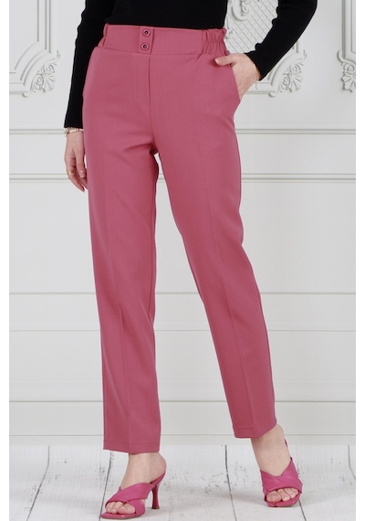 Sevitli Cepli Dar Paça Pantolon-pembe-3734-pembe Pembe