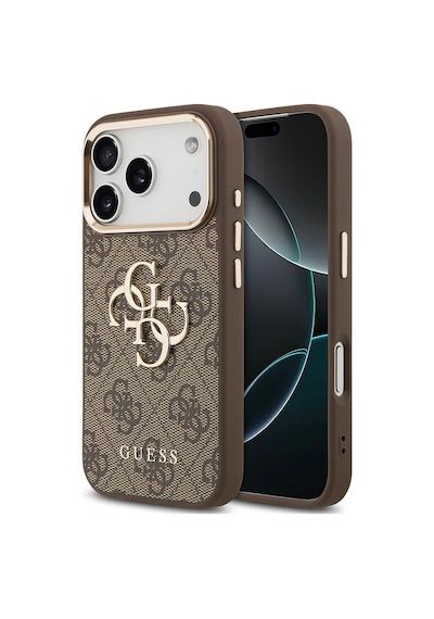 Apple iPhone Uyumlu 18 Pro Max Kılıf Guess Lisanslı Gold Çerçeveli Metal Büyük 4g Ve Yazı Logolu Kapak Kahverengi Apple iPhone Uyumlu 18 Pro Max Kılıf Guess Lisanslı Gold Çerçeveli Metal Büyük 4g Ve Yazı Logolu Kapak Kahverengi