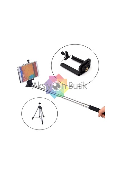 Aksiyon Kamera - Monopod Ve Telefon Tutucu Çok Renkli
