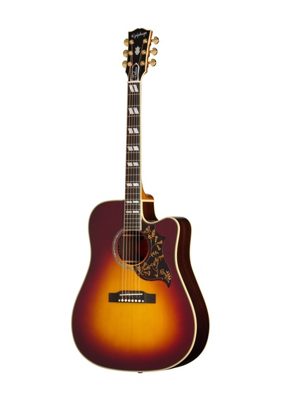 Epiphone Hummingbird Deluxe Ec Elektro Akustik Gitar Autumn Burst