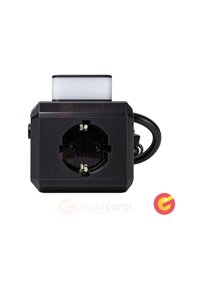 Güncelçarşı 3'lü Akım Korumalı Küp Priz 2 Metre Kablolu 2200w 1050j 2 Usb 2 Type-c Girişli Gece Lambalı Açma Kapama Düğmeli Çoklu Priz 0 - 2 M