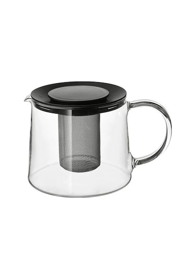 Sumuhome Rıklıg Pratik Cam Demlik 1.5 Lt Siyah - Şeffaf