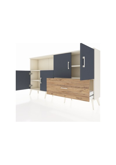 Arges Konsol 4 Raflı Tek Çekmeceli 4 Kapaklı 176x30x99 Aytaşı-ant Aytaşı-antrasit/çam Arges Konsol 4 Raflı Tek Çekmeceli 4 Kapaklı 176x30x99 Aytaşı-ant Aytaşı-antrasit/çam