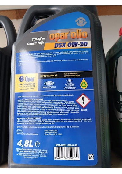 Opar Olio Dsx 0W20 Motor Yağı 5 L